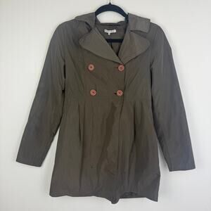 Anna Field Womens Double Breasted Italian Utility Rain Brown Trench Coat EU 36